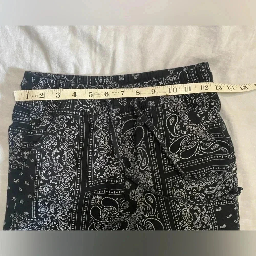 American Bazi Black Bandana High Rise Joggers Size Small - Picture 5 of 6